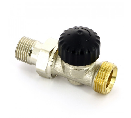 Купить Вентиль термостатический UNI-FITT 1/2"х3/4" НН EK с разъемным соединением, никелир. с доставкой
