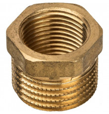 Футорка резьбовая латунная STOUT без покрытия 1/2"x3/8" ВН