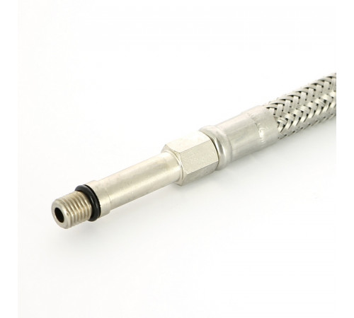 Купить UNI-FITT Гибкая подводка для смесителя МL8х1 - 1/2", 100 см, удлиненный штуцер, DN 6, оплётка из нер с доставкой