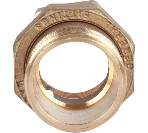 Купить Американка ПРЯМАЯ резьбовая латунная (с прокладкой o-ring) STOUT без покрытия 11/4" ВН с доставкой