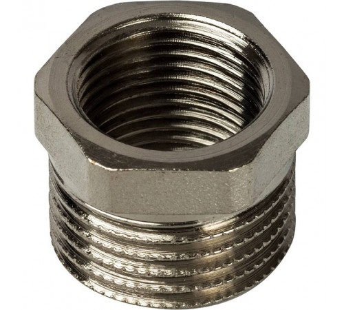 Купить Футорка резьбовая латунная STOUT никель 1/2"x3/8" ВН с доставкой