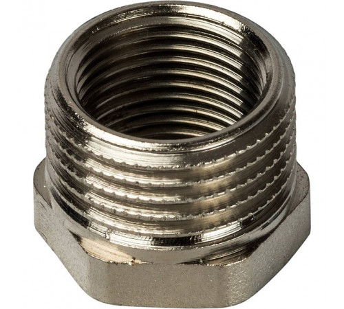 Купить Футорка резьбовая латунная STOUT никель 1/2"x3/8" ВН с доставкой