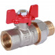 Купить Кран шаровой с американкой ROMMER бабочка 1/2" ВН с доставкой