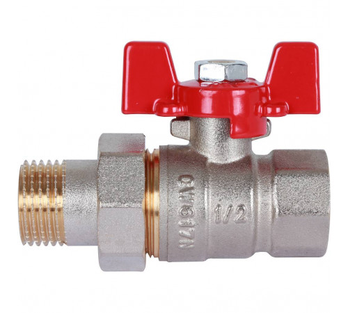 Купить Кран шаровой с американкой ROMMER бабочка 1/2" ВН с доставкой