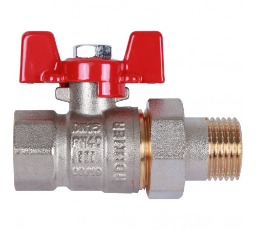 Купить Кран шаровой с американкой ROMMER бабочка 1/2" ВН с доставкой