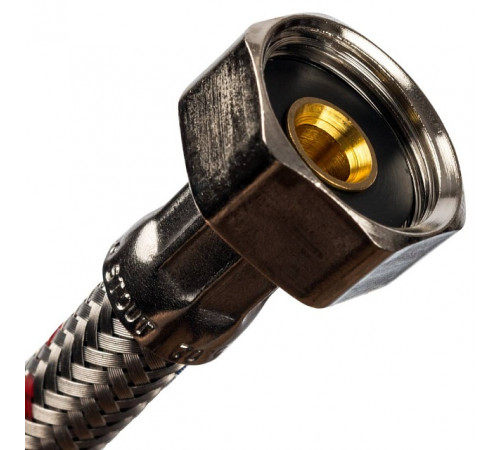 Купить Гибкая подводка для воды STOUT нерж.сталь 1/2"-100 см гайка-штуцер с доставкой