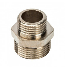 Ниппель переходной резьбовой латунный STOUT никель 4"x2 1/2" Н