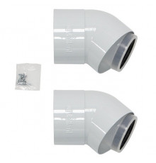 Отвод VAILLANT 45° (2 шт.) для труб 80/125 мм PP