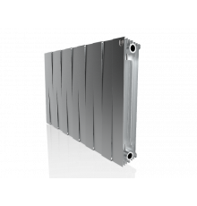 Радиатор биметаллический ROYAL THERMO PIANOFORTE SILVER SATIN NEW 500x12 секций, серый (НС-1176336)