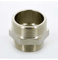ЛН Ниппель переходной резьбовой латунный UNI-FITT никель 11/2"х11/4"