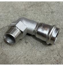 НП Угол резьбовой пресс из нержавейки UNI-FITT фитинг Ø28x3/4" Н