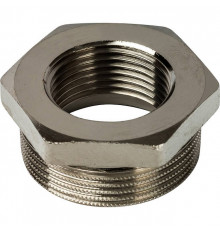 Футорка резьбовая латунная STOUT никель 11/2"x1" ВН