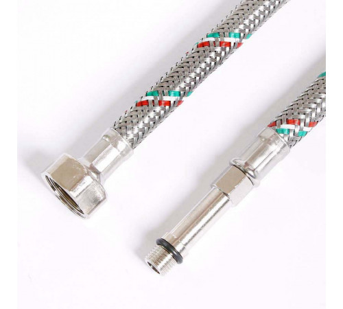 Купить UNI-FITT Гибкая подводка для смесителя МL10х1 - 1/2", 50 см, удл. штуцер, DN 8, оплётка из нерж. ста с доставкой
