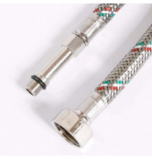 UNI-FITT Гибкая подводка для смесителя МL10х1 - 1/2", 100 см, удл. штуцер, DN 8, оплётка из нерж. ст
