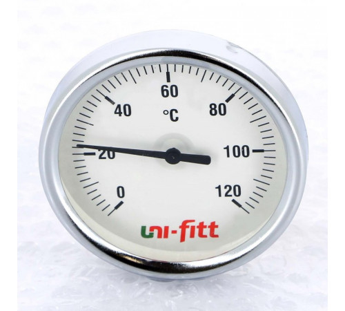 Купить Термометр биметаллический погружной UNI-FITT Ø80-1/2", гильза 50 мм, +120°C с доставкой