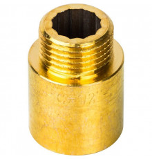 Удлинитель резьбовой латунный STOUT без покрытия 1/2"x25мм ВН