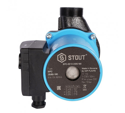 Купить Насос циркуляционный STOUT 25/80 180 (SPC-0010-2580180) с доставкой