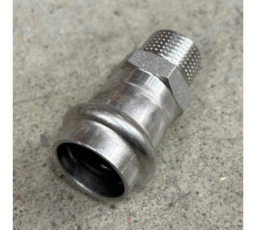 Купить НП Муфта резьбовая пресс из нержавейки UNI-FITT фитинг Ø22x1/2" Н с доставкой