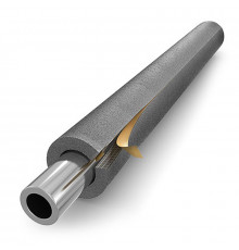 Трубка-утеплитель теплоизоляционная самоклеющаяся ENERGOFLEX SUPER SK палка 76/25-2 м, серая