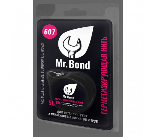 Купить Нить уплотнительная Mr.BOND 607 для герметизации резьбы, 50м, катушка с доставкой