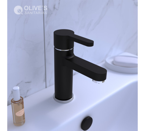 Купить Смеситель для раковины OLIVE'S TORRES 17100TRB черный, латунь, уп. (10 шт) с доставкой