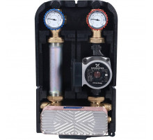 ГБМ Насосная группа STOUT с теплообменником, 18 пластин, с насосом GRUNDFOS UPSO25-65 DN25 (1")