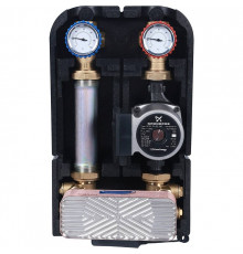 ГБМ Насосная группа STOUT с теплообменником, 18 пластин, с насосом GRUNDFOS UPSO25-65 DN25 (1")