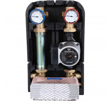 ГБМ Насосная группа STOUT с теплообменником, 28 пластин, с насосом GRUNDFOS UPSO25-65 DN25 (1")