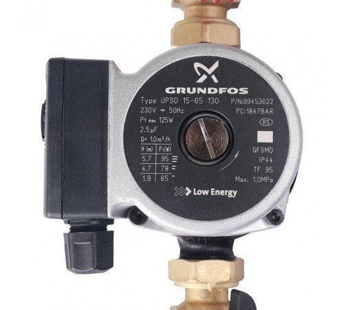 Купить ГБМ Насосная группа STOUT без смесителя, с насосом GRUNDFOS UPSO15-65 DN20 (3/4"), прямым контуром с доставкой