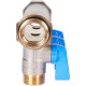 Купить Коллектор распределительный шаровой STOUT никель 3/4"x1/2" -3 выхода, (синие ручки), евроконус с доставкой
