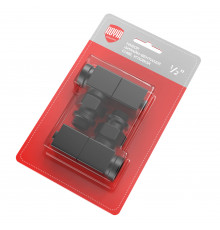 Набор дизайн-вентилей Royal Thermo CUBE, угловой (черный) 1/2" (НС-1422578)