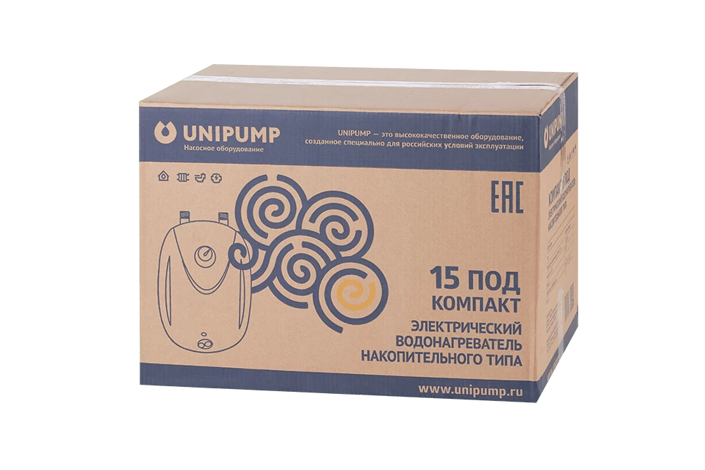 Купить ЭВН Водонагреватель накопительный электрический UNIPUMP КОМПАКТ 15 под с доставкой