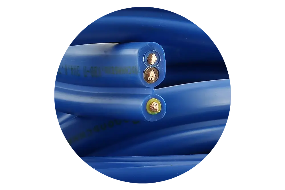 Купить Кабель водопогружной плоский (синий) UNIPUMP КВВ-п 3х1,5 (бухта 100 м) с доставкой