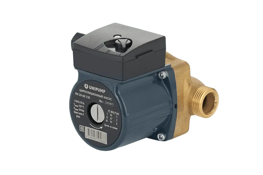 Насос для рециркуляции UNIPUMP PН 20-60 130 мм ГВС (1 год гарантии)