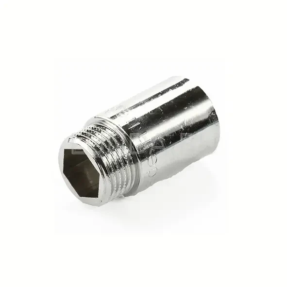 Удлинитель резьбовой латунный STOUT хром 1/2"x100мм ВН (легкая версия)