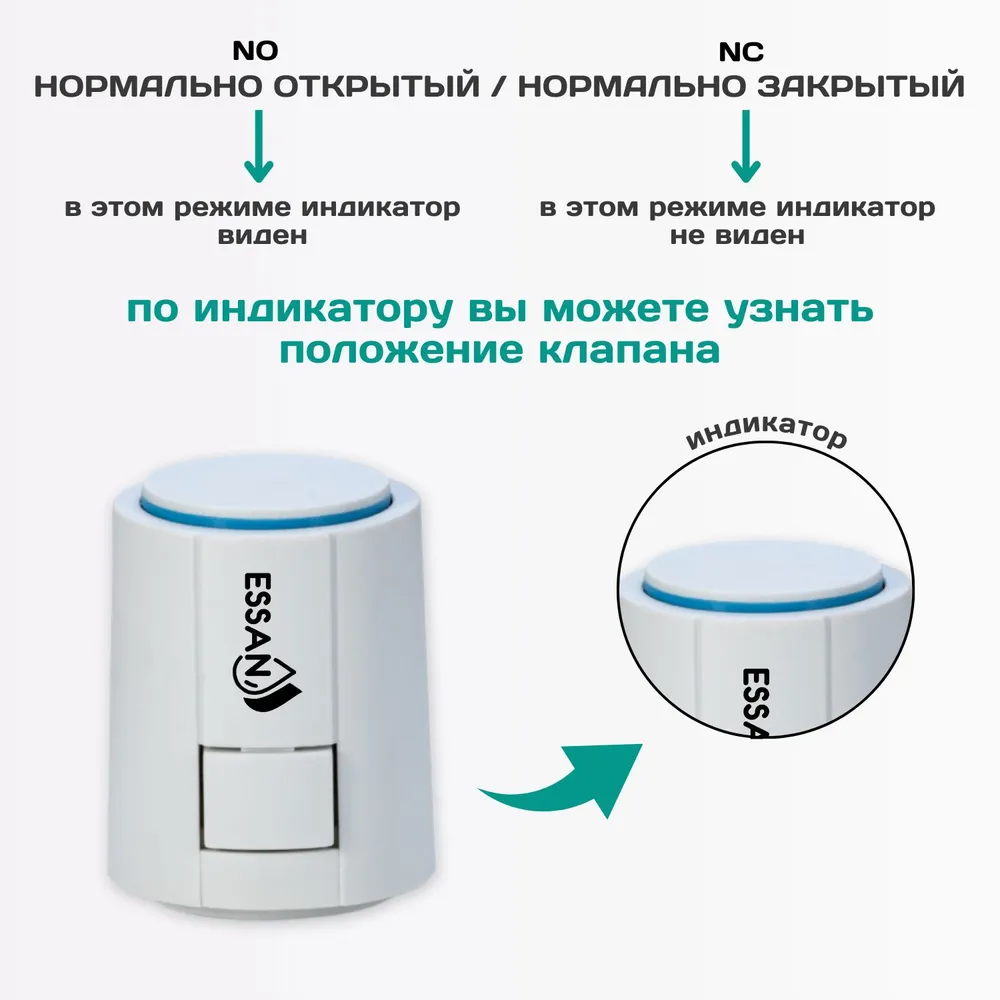 Купить Сервопривод ESSAN ACTUATOR NO М30х1.5 электротермический компактный, норм открытый, 230В/300mA/2Вт с доставкой