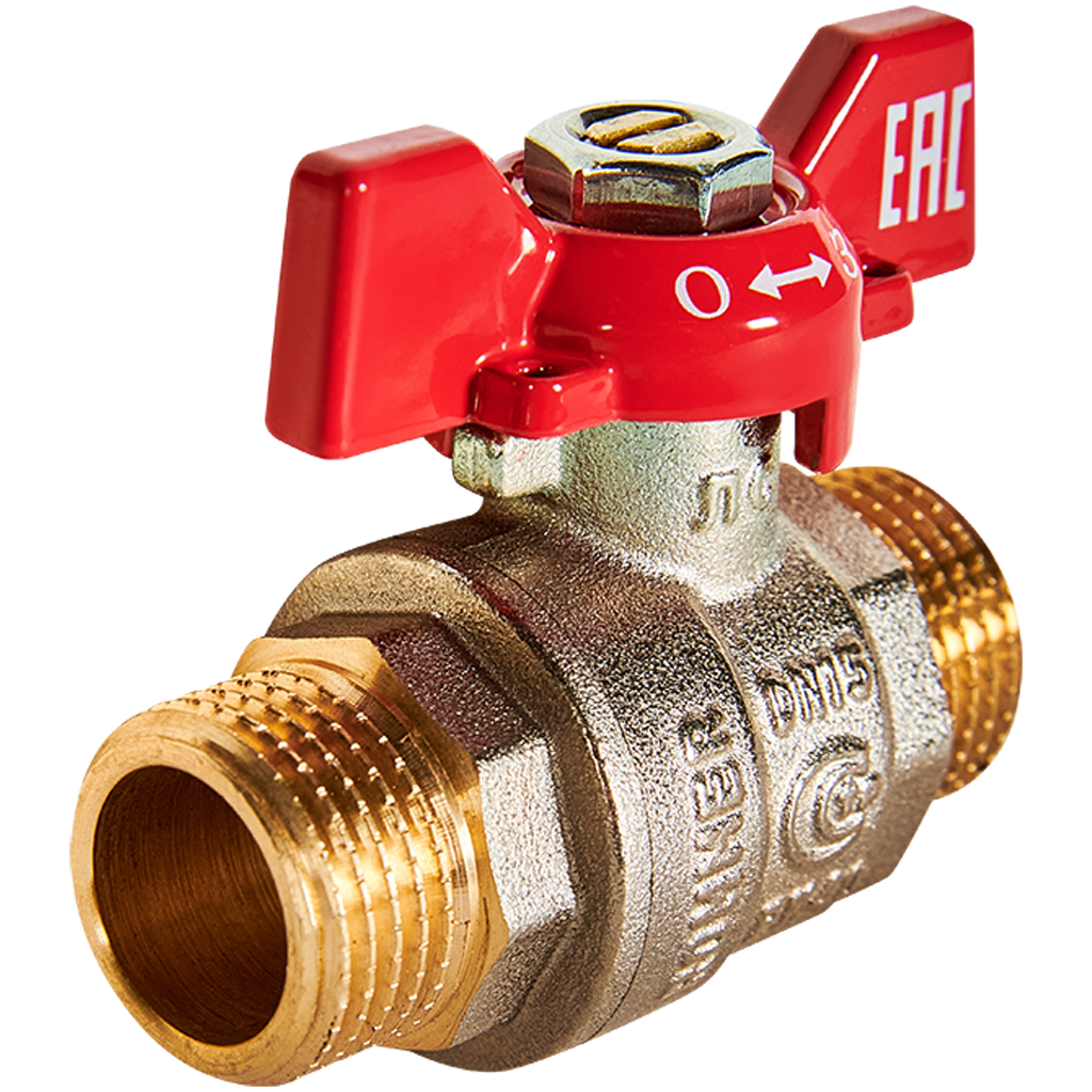Кран шаровой ROMMER бабочка 1/2" НН (RBV-0007-2410215)